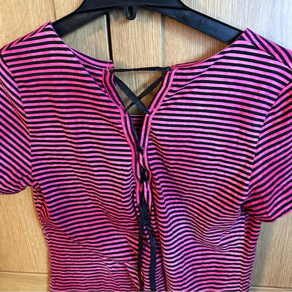 Brand New With Tags Israeli Brand Cassadi Pink Striped T-Shirt - Picture 6 of 16